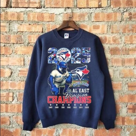 Toronto Blue Jays 2025 AL East Division Champions Sweatshirt - Navy - Picture 1 of 2